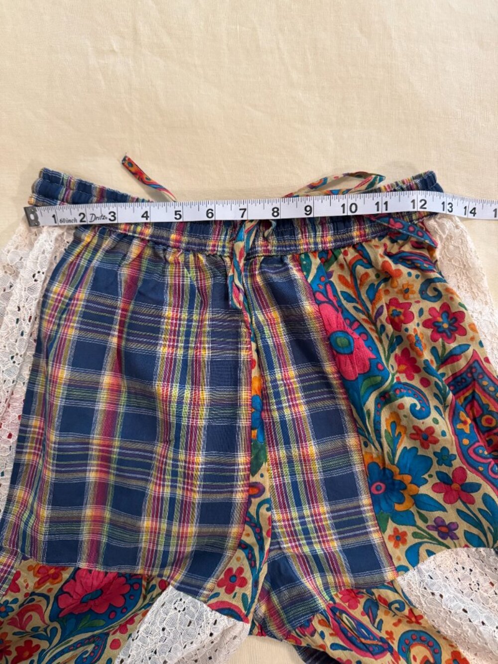 Natural Life Patti Patchwork Palazzo Pants Small NWT Boho Festival Wide Leg - Picture 6 of 9